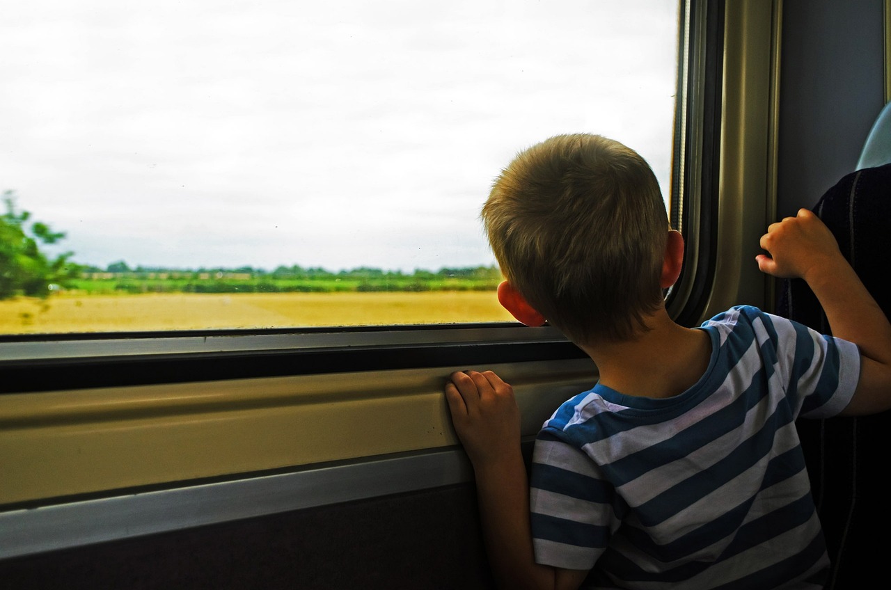 kind in trein